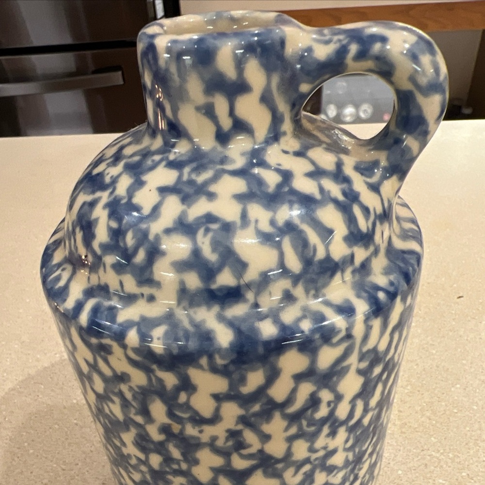 Set of 2 Vintage  JUGs with Hearts by Gerald Henn Sponge-ware Pottery Workshops